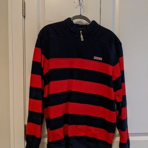 Vineyard Vines 1/4 Zip Red/Blue Pullover